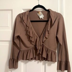 Yoana Baraschi brown sweater/cardigan size large